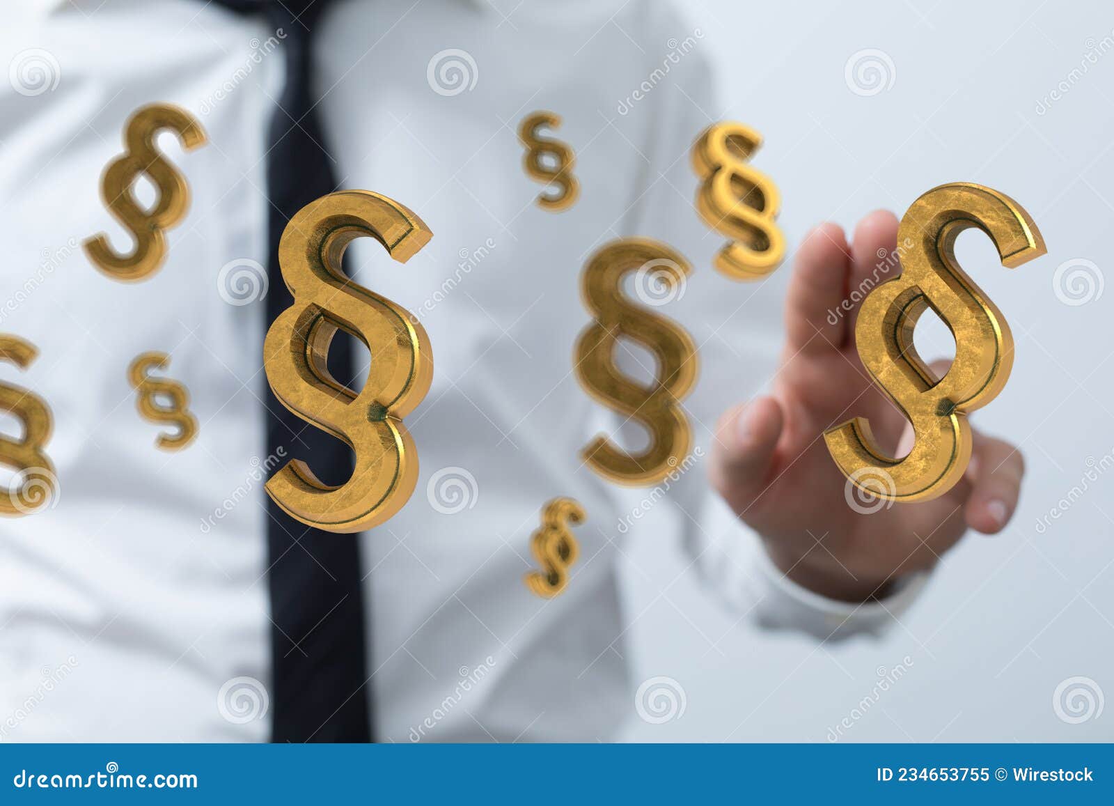 3d rendering of paragraph section sign hovering in manÃ¢â¬â¢s hand